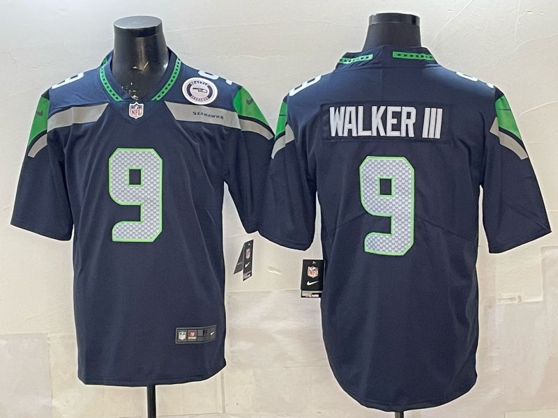 Men 2026 Seattle Seahawks #9 Walker iii Blue Nike Limited NFL Jersey 04->seattle seahawks->NFL Jersey